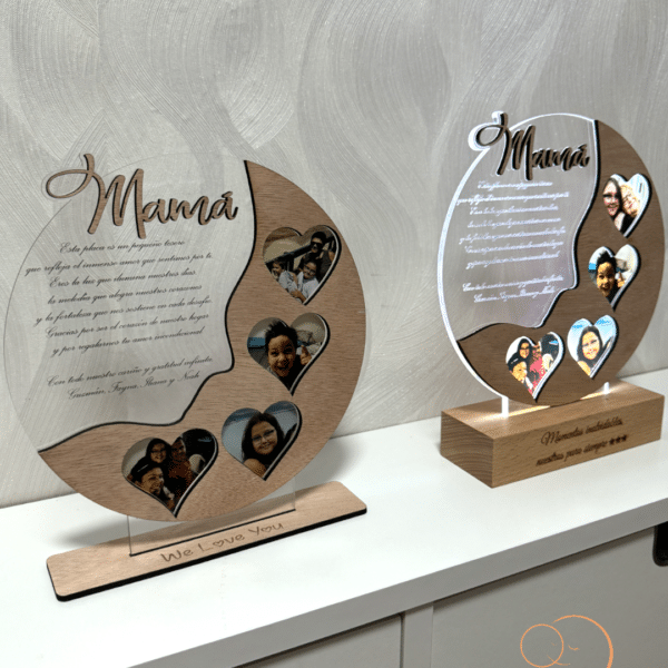 PLACA MAMÁ LUNA QUE TIERNO CANARIAS LAS PALMAS PERSONALIZADO MADERA