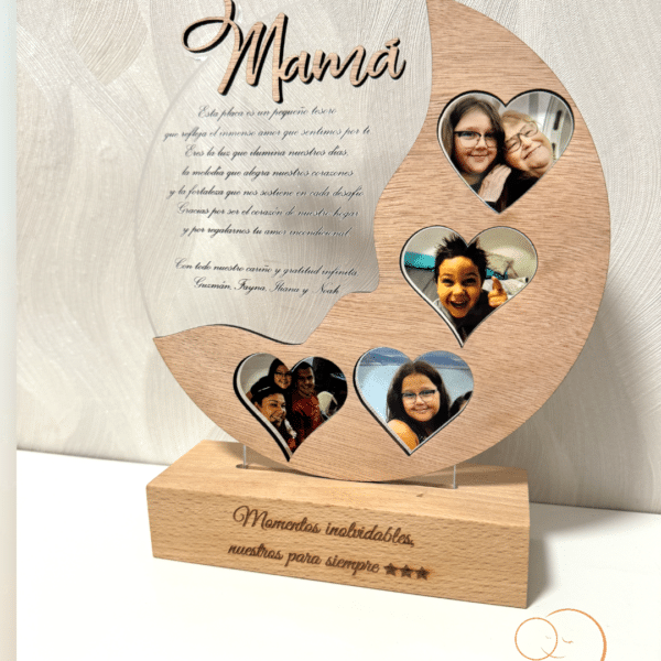 PLACA MAMÁ LUNA QUE TIERNO CANARIAS LAS PALMAS PERSONALIZADO MADERA