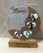 PLACA MAMÁ LUNA QUE TIERNO CANARIAS LAS PALMAS PERSONALIZADO MADERA
