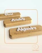 BOLIGRAFO CON CAJA DE MADERA MACIZA QUE TIERNO CANARIAS LAS PALMAS PERSONALIZADO