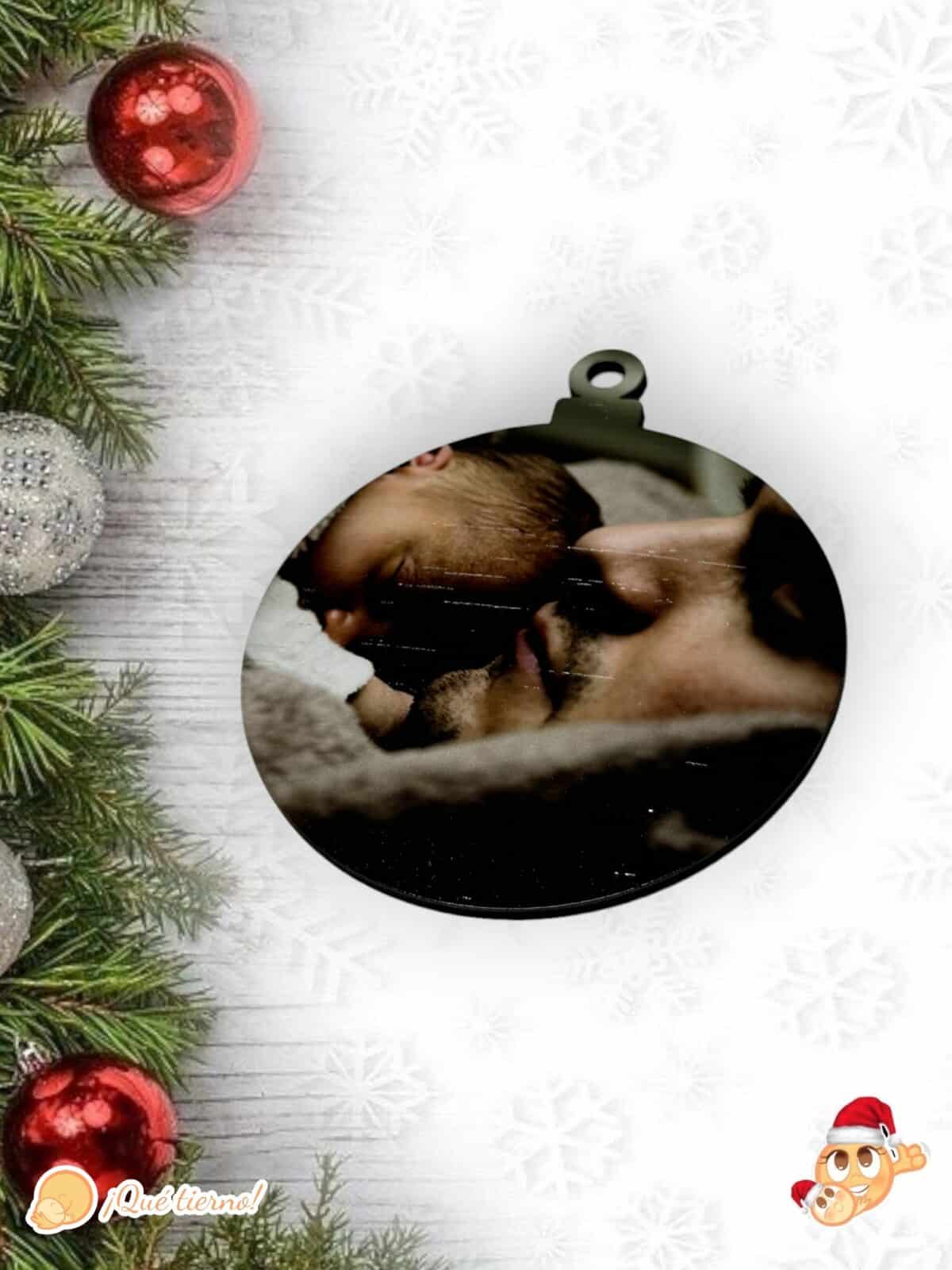 BOLA NAVIDAD QUE TIERNO CON FOTO MADERA METACRILATO PERSONALIZADO LAS PALMAS CANARIAS (10)