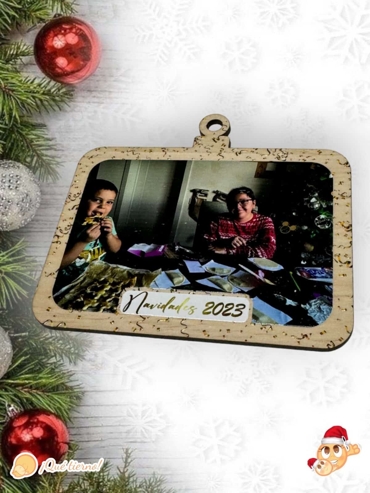 BOLA NAVIDAD QUE TIERNO CON FOTO MADERA METACRILATO PERSONALIZADO LAS PALMAS CANARIAS (10)