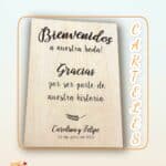 CARTEL BIENVENIDA SEATTING PLAIN BODA BAUTIZO COMUNIÓN QUE TIERNO BODAS PERSONALIZADAS LAS PALMAS CANARIAS