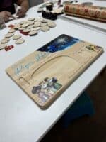 BANDEJA MAGICA NAVIDEÑA REYES MAGOS PAPA NOEL QUE TIERNO CANARIAS MADERA A COLOR LAS PALMAS MAGIA