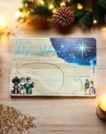 BANDEJA MAGICA NAVIDEÑA REYES MAGOS PAPA NOEL QUE TIERNO CANARIAS MADERA A COLOR LAS PALMAS MAGIA