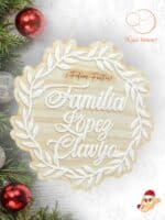 GUIRNALDA FAMILIAR NAVIDAD CLASICA MADERA METACRILATO QUE TIERNO CANARIAS LAS PALMAS