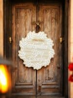 GUIRNALDA FAMILIAR NAVIDAD CLASICA MADERA METACRILATO QUE TIERNO CANARIAS LAS PALMAS