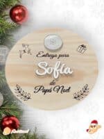 PLACA AUTENTICIDAD SACO DE PAPA NOEL PERSONALIZADA MADERA METACRILATO SELLO POLO NORTE NAVIDAD QUE TIERNO LAS PALMAS CANARIAS