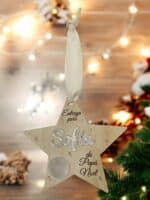 PLACA AUTENTICIDAD SACO DE PAPA NOEL PERSONALIZADA MADERA METACRILATO SELLO POLO NORTE NAVIDAD QUE TIERNO LAS PALMAS CANARIAS