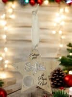 PLACA AUTENTICIDAD SACO DE PAPA NOEL PERSONALIZADA MADERA METACRILATO SELLO POLO NORTE NAVIDAD QUE TIERNO LAS PALMAS CANARIAS