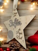PLACA AUTENTICIDAD SACO DE PAPA NOEL PERSONALIZADA MADERA METACRILATO SELLO POLO NORTE NAVIDAD QUE TIERNO LAS PALMAS CANARIAS