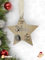 PLACA AUTENTICIDAD SACO DE PAPA NOEL PERSONALIZADA MADERA METACRILATO SELLO POLO NORTE NAVIDAD QUE TIERNO LAS PALMAS CANARIAS
