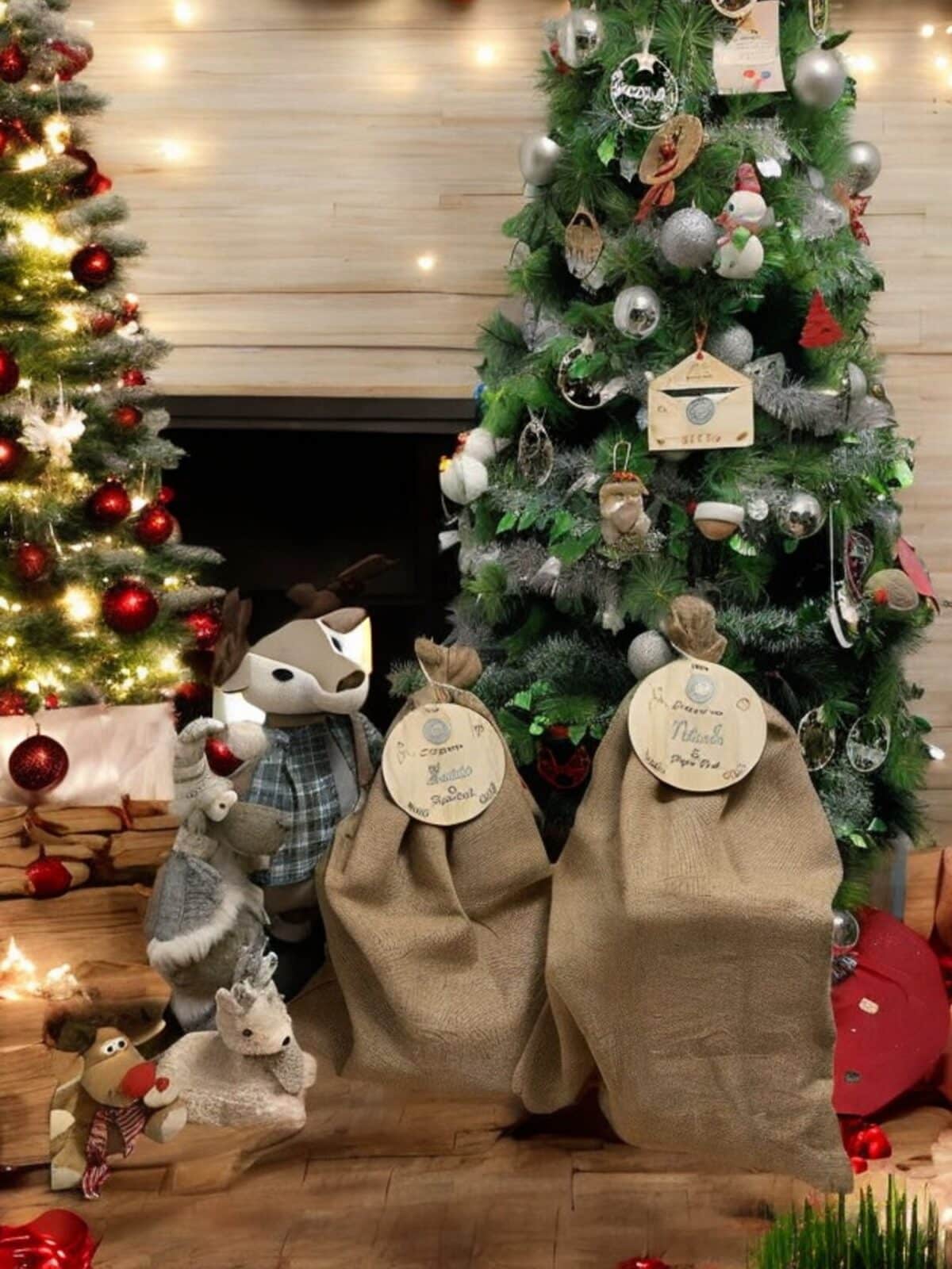 PLACA AUTENTICIDAD SACO DE PAPA NOEL PERSONALIZADA MADERA METACRILATO SELLO POLO NORTE NAVIDAD QUE TIERNO LAS PALMAS CANARIAS