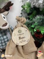 PLACA AUTENTICIDAD SACO DE PAPA NOEL PERSONALIZADA MADERA METACRILATO SELLO POLO NORTE NAVIDAD QUE TIERNO LAS PALMAS CANARIAS