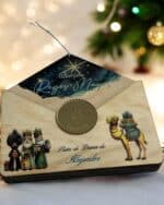 SOBRE MAGICO REYES MAGOS PAPA NOEL A COLOR MADERA QUE TIERNO CANARIAS LAS PALMA
