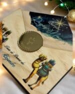 SOBRE MAGICO REYES MAGOS PAPA NOEL A COLOR MADERA QUE TIERNO CANARIAS LAS PALMA