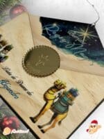 SOBRE MAGICO REYES MAGOS PAPA NOEL A COLOR MADERA QUE TIERNO CANARIAS LAS PALMA
