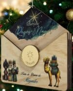 SOBRE MAGICO REYES MAGOS PAPA NOEL A COLOR MADERA QUE TIERNO CANARIAS LAS PALMA