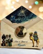 SOBRE MAGICO REYES MAGOS PAPA NOEL A COLOR MADERA QUE TIERNO CANARIAS LAS PALMA