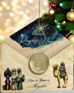 SOBRE MAGICO REYES MAGOS PAPA NOEL A COLOR MADERA QUE TIERNO CANARIAS LAS PALMA