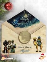 SOBRE MAGICO REYES MAGOS PAPA NOEL A COLOR MADERA QUE TIERNO CANARIAS LAS PALMA