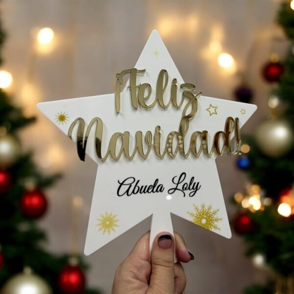 ESTRELLA DE ARBOL DE NAVIDAD PARA LA COPA QUE TIERNO LAS PALMAS CANARIAS DECORACION