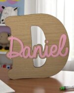 INICIAL MÁS NOMBRE MADERA METACRILATO BEBE NIÑO DECORACIÓN QUE TIERNO LAS PALMAS CANARIAS