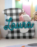 INICIAL MÁS NOMBRE MADERA METACRILATO BEBE NIÑO DECORACIÓN QUE TIERNO LAS PALMAS CANARIAS