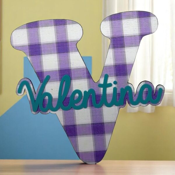 INICIAL MÁS NOMBRE MADERA METACRILATO BEBE NIÑO DECORACIÓN QUE TIERNO LAS PALMAS CANARIAS