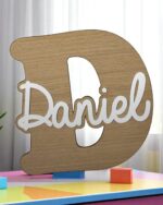 INICIAL MÁS NOMBRE MADERA METACRILATO BEBE NIÑO DECORACIÓN QUE TIERNO LAS PALMAS CANARIAS