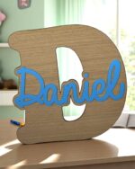 INICIAL MÁS NOMBRE MADERA METACRILATO BEBE NIÑO DECORACIÓN QUE TIERNO LAS PALMAS CANARIAS